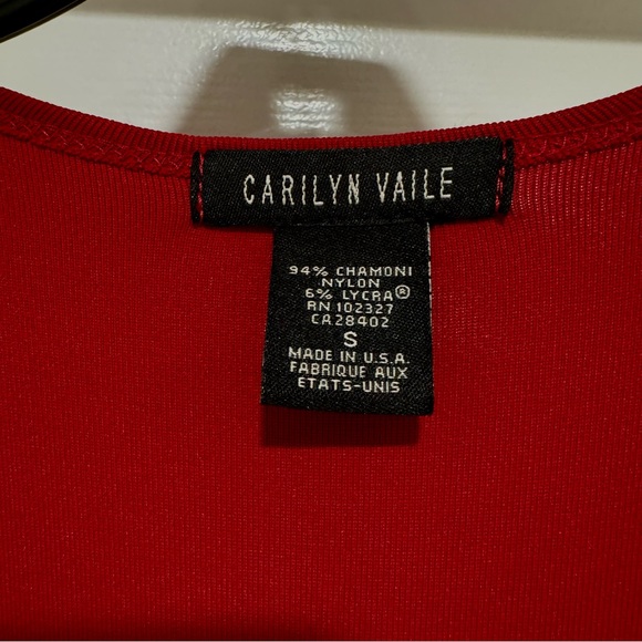 Brand new! CARILYN VAILE Deep Red Holiday Evening Dress by Stretch Sexy Size S - Picture 6 of 16